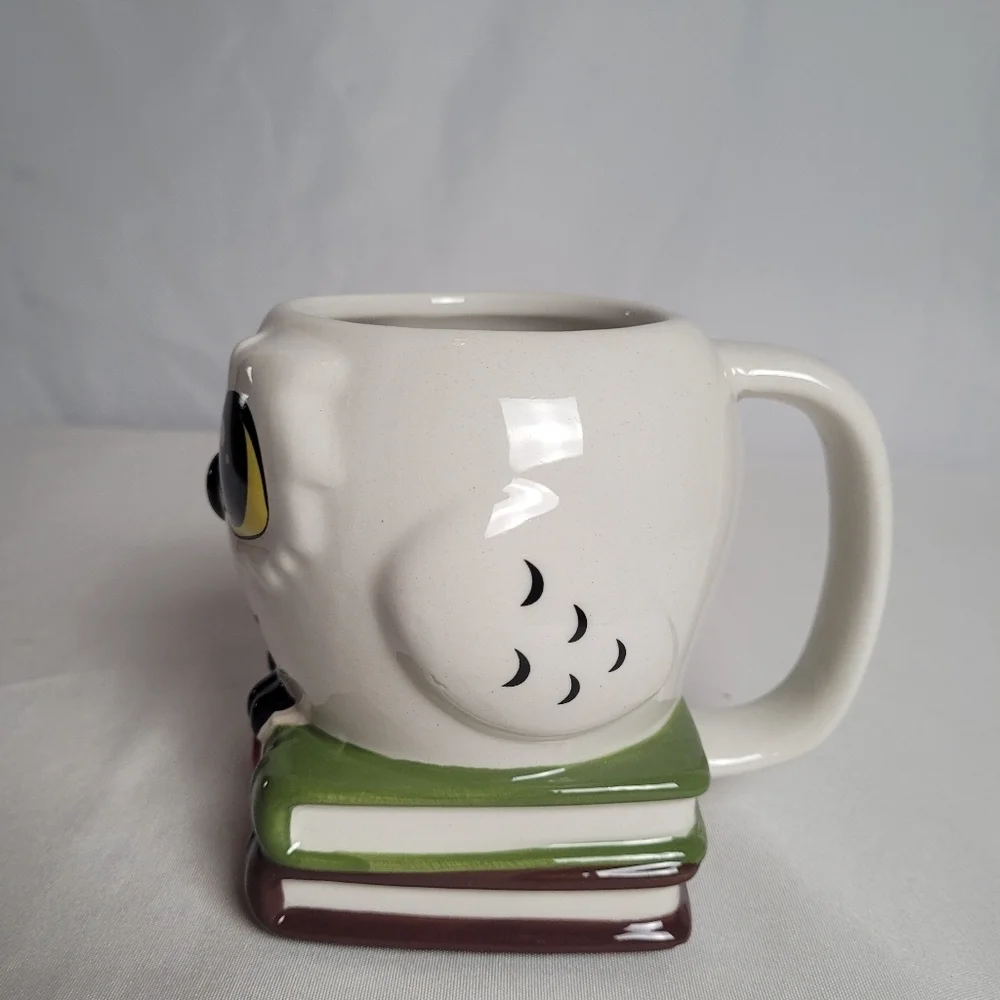 Harry Potter Hedwig On Books Coffee Mug Wizarding World New